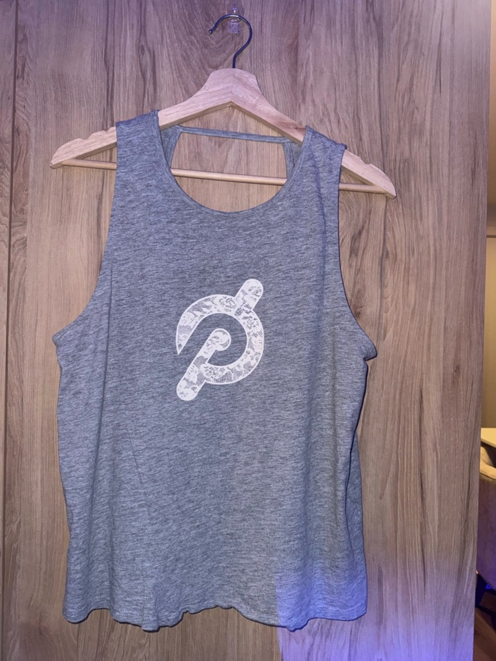 Peloton Gray Heather Sleeveless Logo Tank